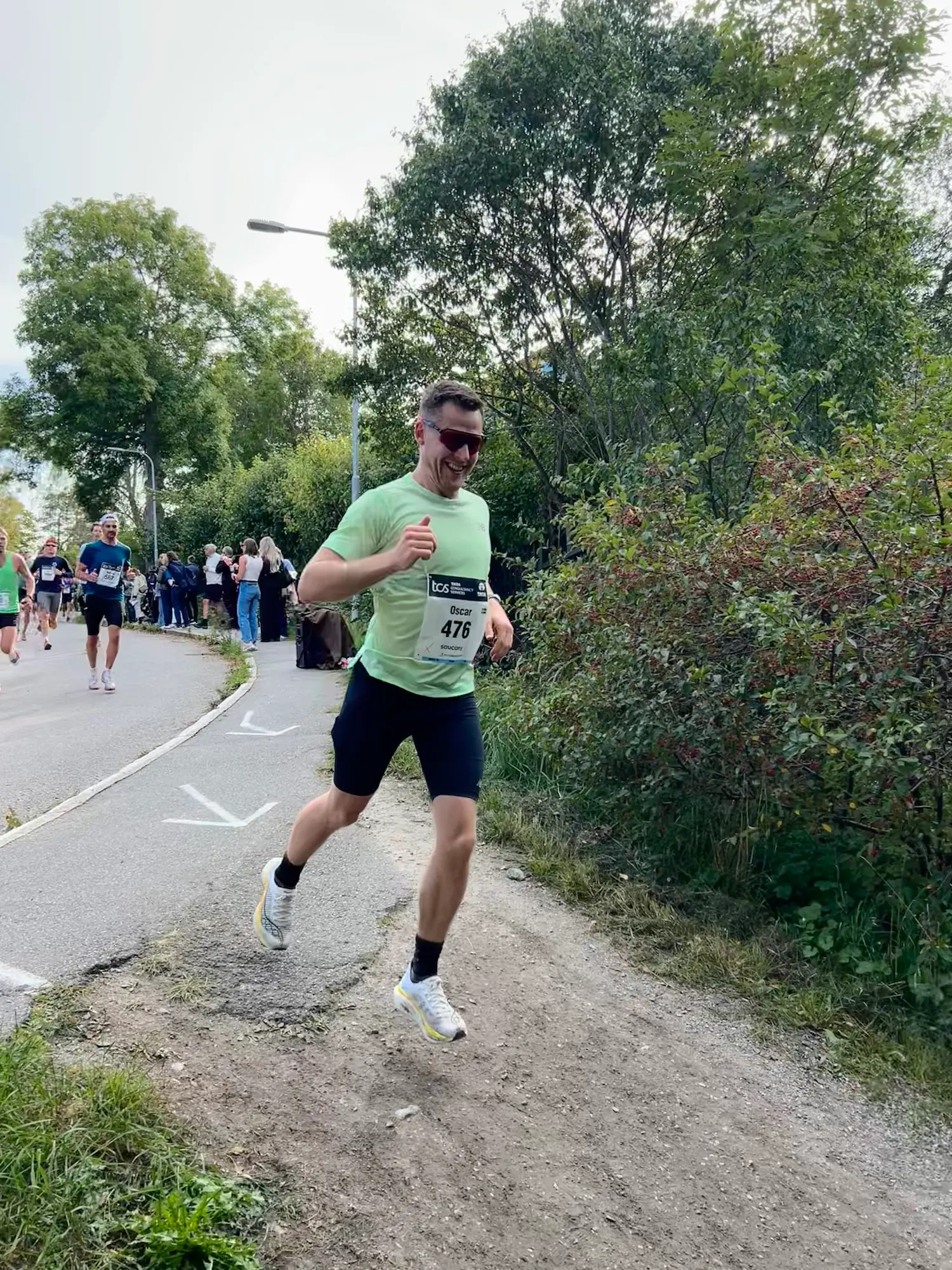 Oscar running Lidingoloppet