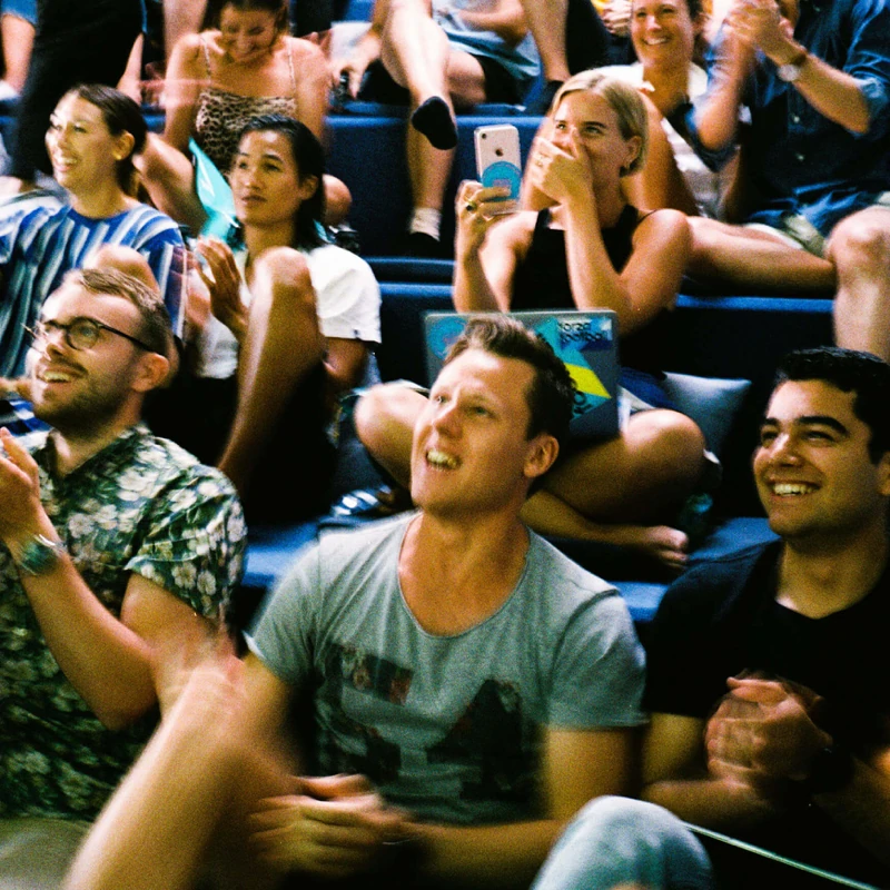 Picture of Oscar & colleagues being excited